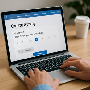 セルフ型アンケートツール「QiQUMO」なら、お客様自身でアンケート画面作成から回収までを操作