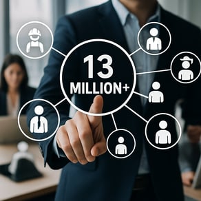 国内最大級1,300万人超のアンケートパネルに加え、勤務先の業種や職種で対象者を絞り込める