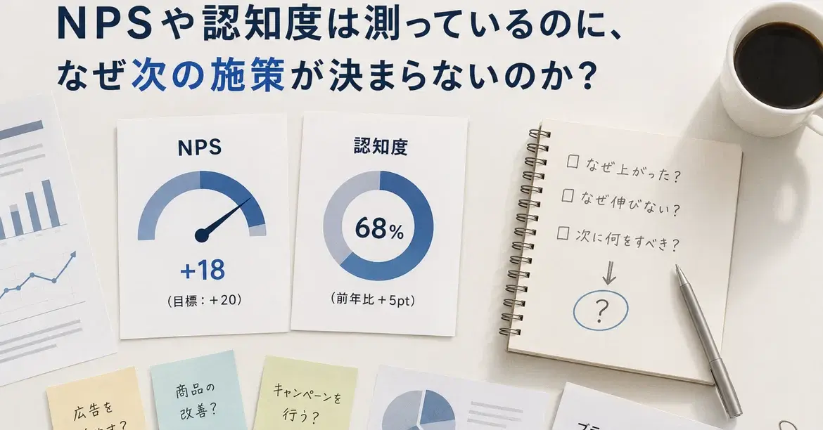 NPSや認知度は測っているのに、なぜ次の施策が決まらないのか？