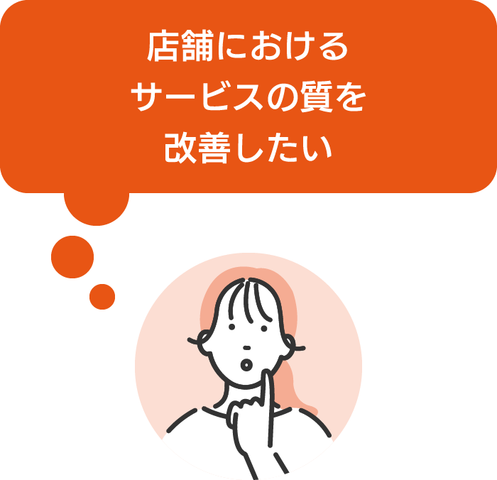 店舗におけるサービスの質を改善したい