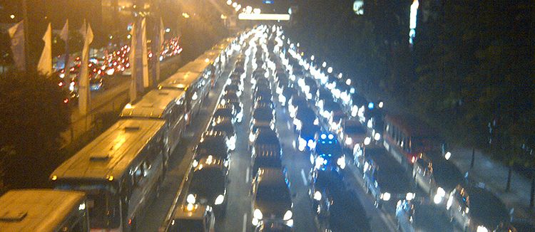 インドネシアの首都・ジャカルタの交通事情